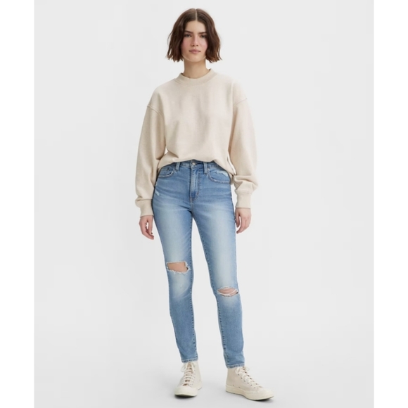 721 HIGH RISE SKINNY WOMEN'S JEANS light wash Size 25 - Picture 8 of 10